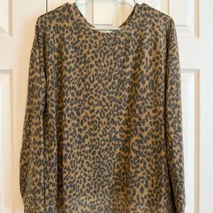 Nine Britton Animal Print Sweatshirt - Brown and Black